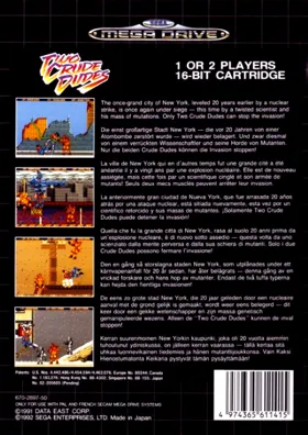 Crude Buster (Japan) box cover back